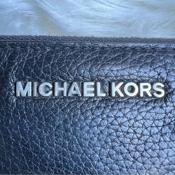 MICHAEL KORS Mini Black Leather Suede Studded Clutch Grommets Wristlet Rock Punk - Picture 4 of 15